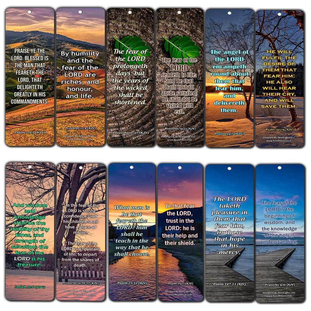 KJV Scriptures Bookmarks - Fear of The Lord