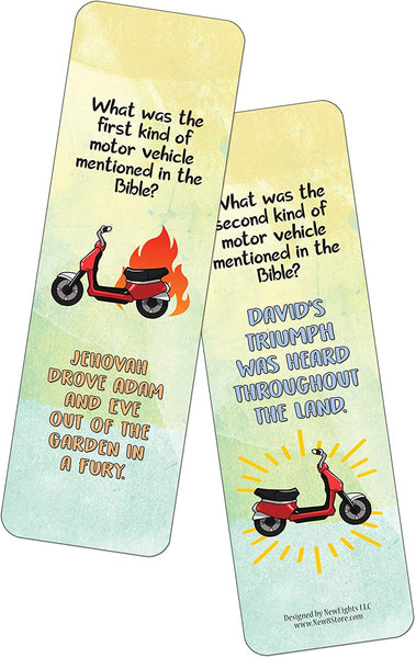 NewEights Christian Jokes Series 8 Bookmarks (30-Pack) – Daily Entertainment and Inspirational Card Set – Interesting Book Page Clippers – Ideal Gifts for Events Gatherings