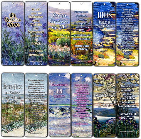 Spanish Christian Bookmarks - In Christ Alone (30-Pack) - Christian Encouragement Gifts for Men Women Teens Kids - Stocking Stuffers Birthday Baptism Ministry