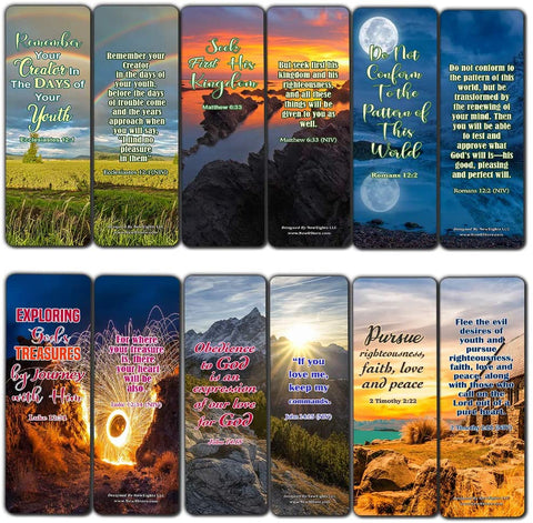 Bible Verses about Priorities In Life NIV Bookmarks (60 Pack) - Perfect Gift away for Sunday Schools