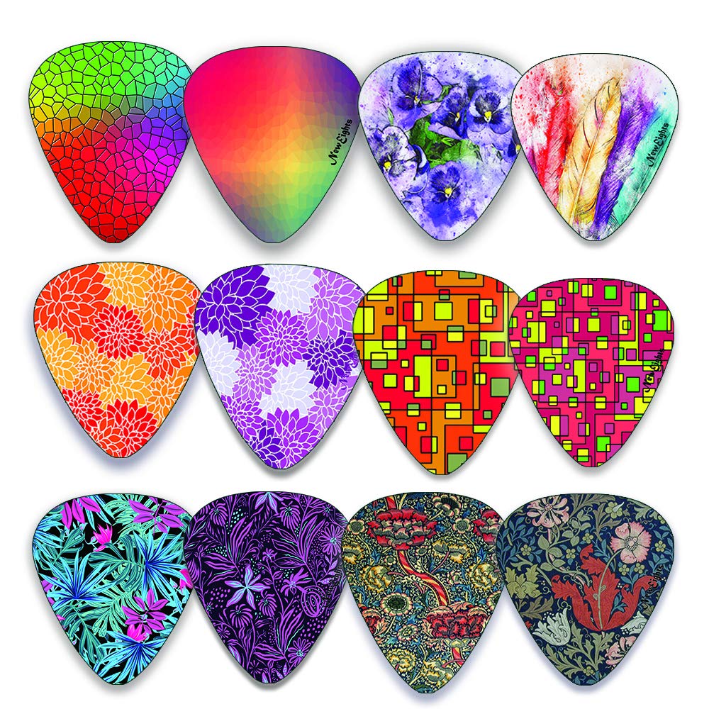 Colorful Pattern Guitar Picks - Great Assortment Of Colorful Pattern Guitar Picks For Musicians