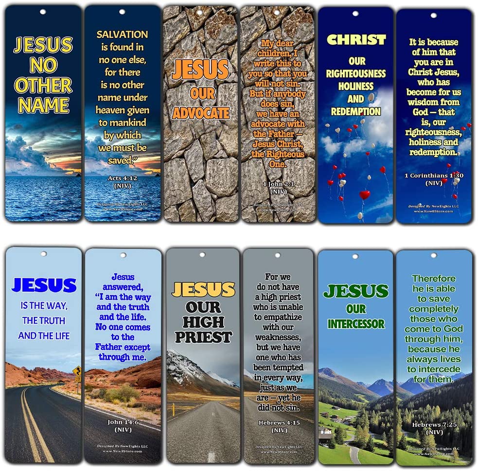 Bible Verses About Jesus Saves (60 Pack) - Perfect Giveaways for Sunday School and Ministries