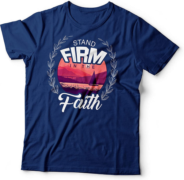 Stand Firm in the Faith T-shirt Dark Blue-XLarge