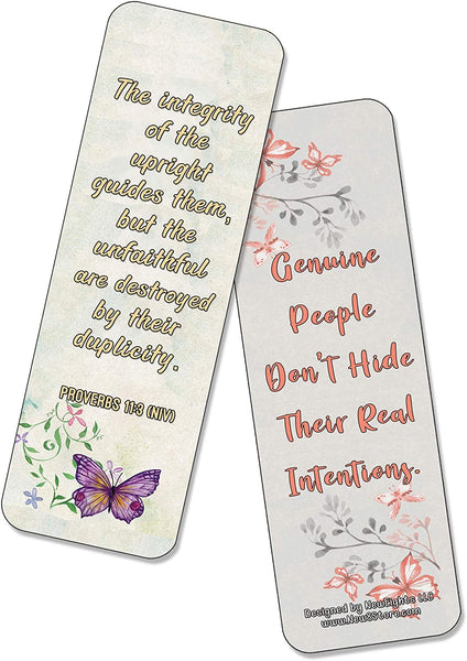 NewEights Famous Verses and Quotes on Honesty (30-Pack) – Daily Motivational Card Set – Collection Set Book Page Clippers – Ideal for Church Events