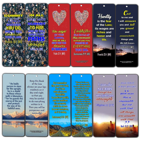 Success Bible Verses Bookmarks NIV