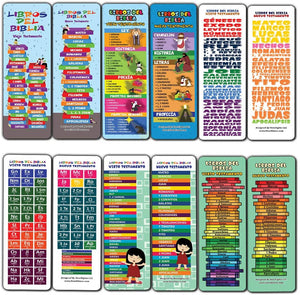 Spanish Books Of The Bible Bookmarks for Kids (30-Pack) - Stocking Stuffers for Boys Girls - Children Ministry Bible Study Church Supplies Teacher Classroom Incentives Gift