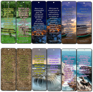 Bilingual Encouraging Bible Verses Bookmarks - Overcome Fear (30-Pack) - Handy Bilingual Bible Verses Perfect for Daily Encouragement