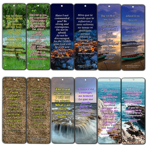 Bilingual Encouraging Bible Verses Bookmarks - Overcome Fear