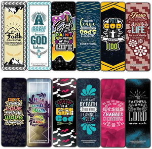 Inspirational Encouragement Christian Quotes Bookmarks Series 1 (60-Pack) - Church Memory Verse Sunday School Rewards - Christian Stocking Stuffers Birthday Party Favors Assorted Bulk Pack