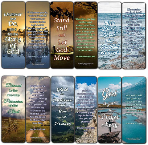 Encouraging Scriptures Bookmarks About Rewards For Obeying God (60-Pack)