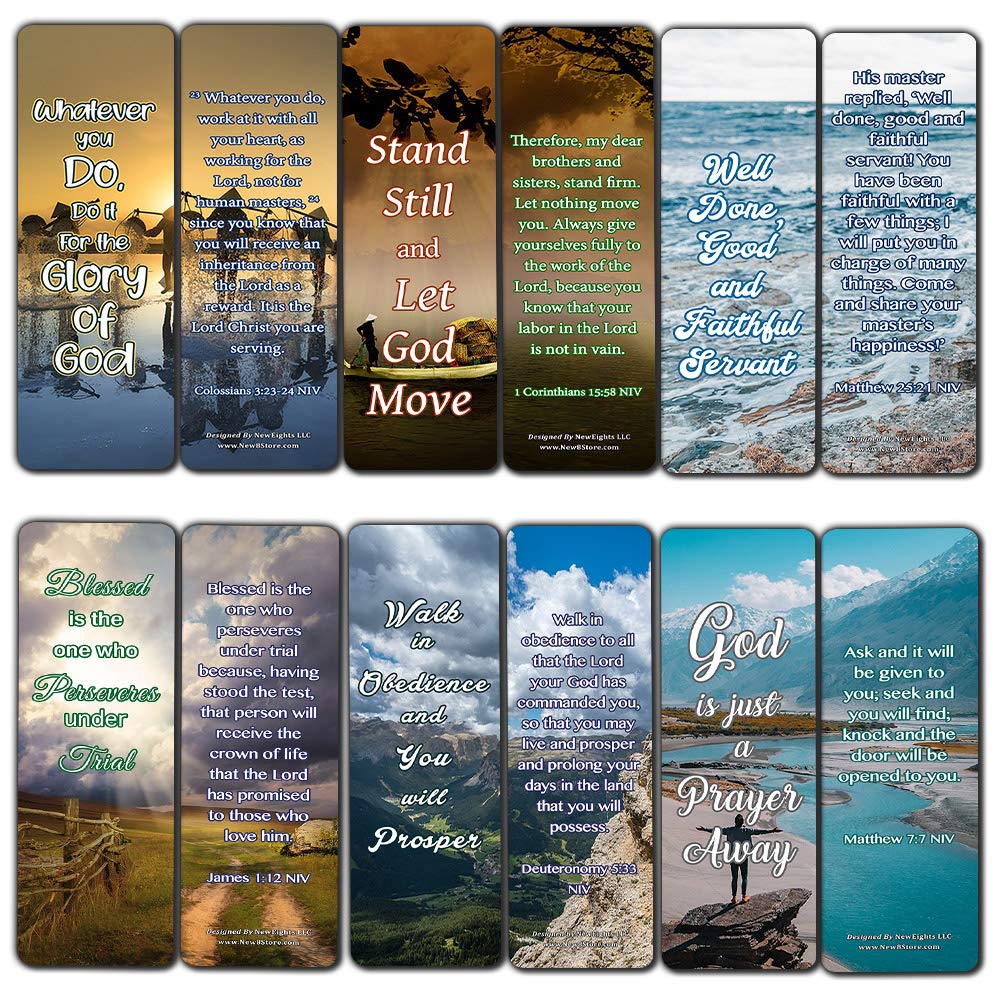 Encouraging Scriptures Bookmarks About Rewards For Obeying God