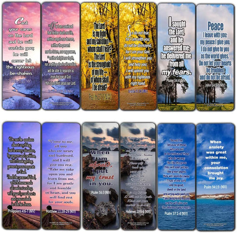 Bible Verses About Stress and Anxiety NIV (30-Pack)
