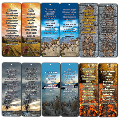 Encouragement Bible Verses and Quotes Bookmarks KJV