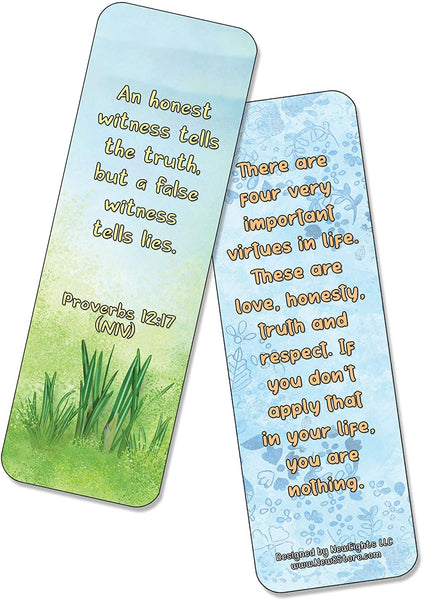 NewEights Famous Verses and Quotes on Honesty (30-Pack) – Daily Motivational Card Set – Collection Set Book Page Clippers – Ideal for Church Events