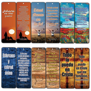 Spanish Popular Bible Verses Be Strong and Courageous Bookmarks