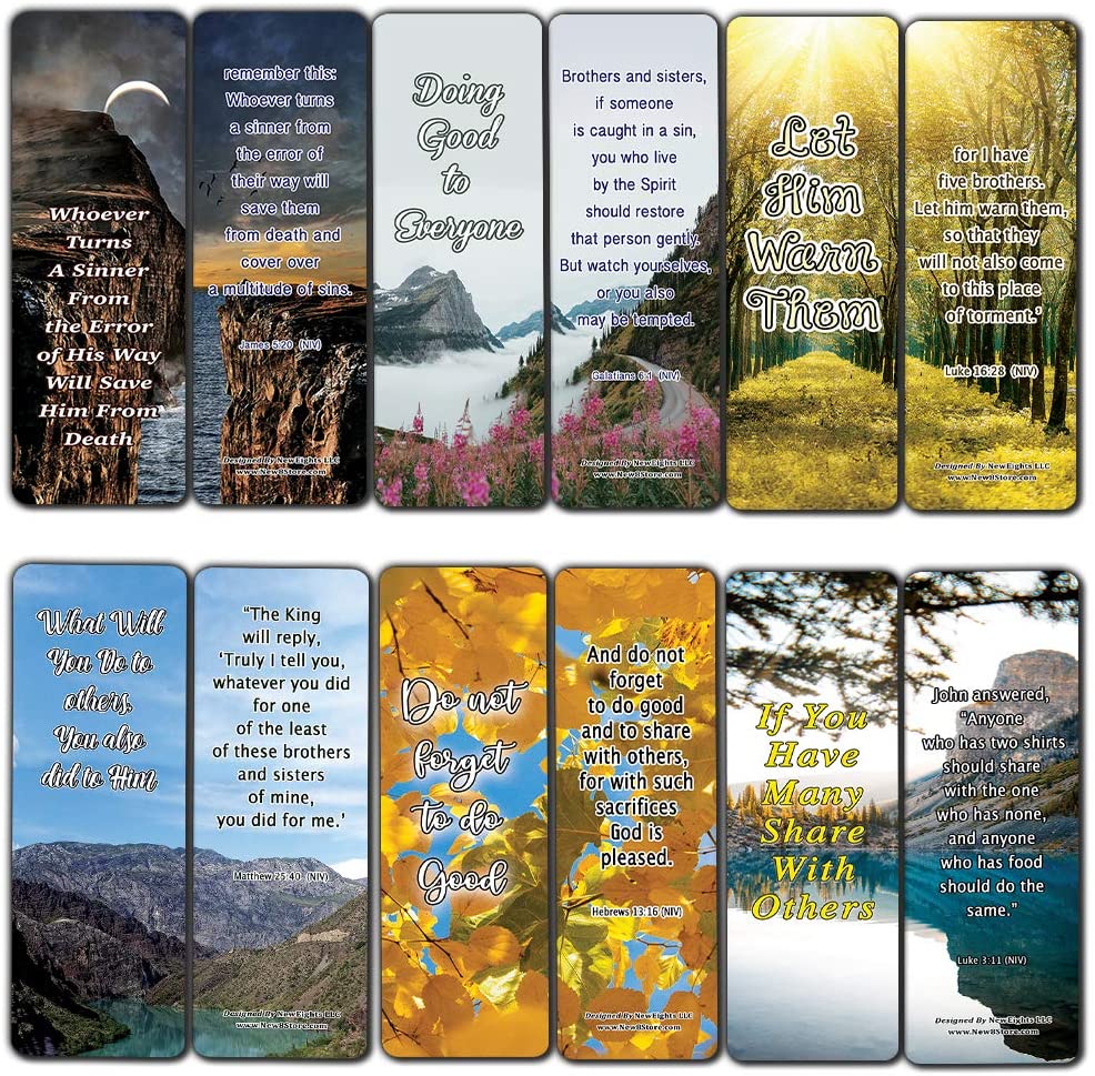 We Make a Difference in Others Memory Verses Bookmarks (30-Pack) - Handy Reminder About How To Make a Difference in others