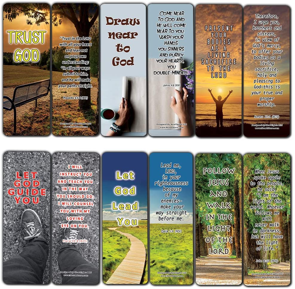 Bible Verses on Surrender to God Bookmarks (30-Pack) - Handy Reminder About Surrendering to God