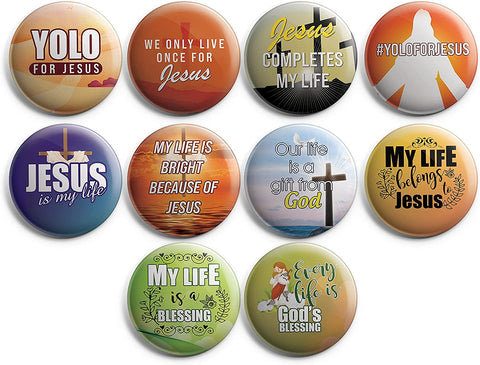YOLO For Jesus Pinback Buttons (10 - Pack)