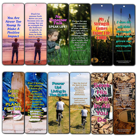 Encouraging Bible Verses For Teens Bookmarks