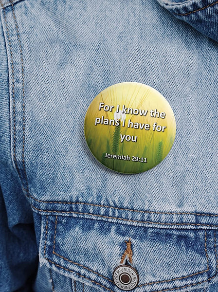 "The Lord Has Awesome Plans For You Pinback Buttons (1 Set x 10 Designs) - Large 2.25"" VBS Church Giveaways Encouragement Gift Token for Teens & Adults"