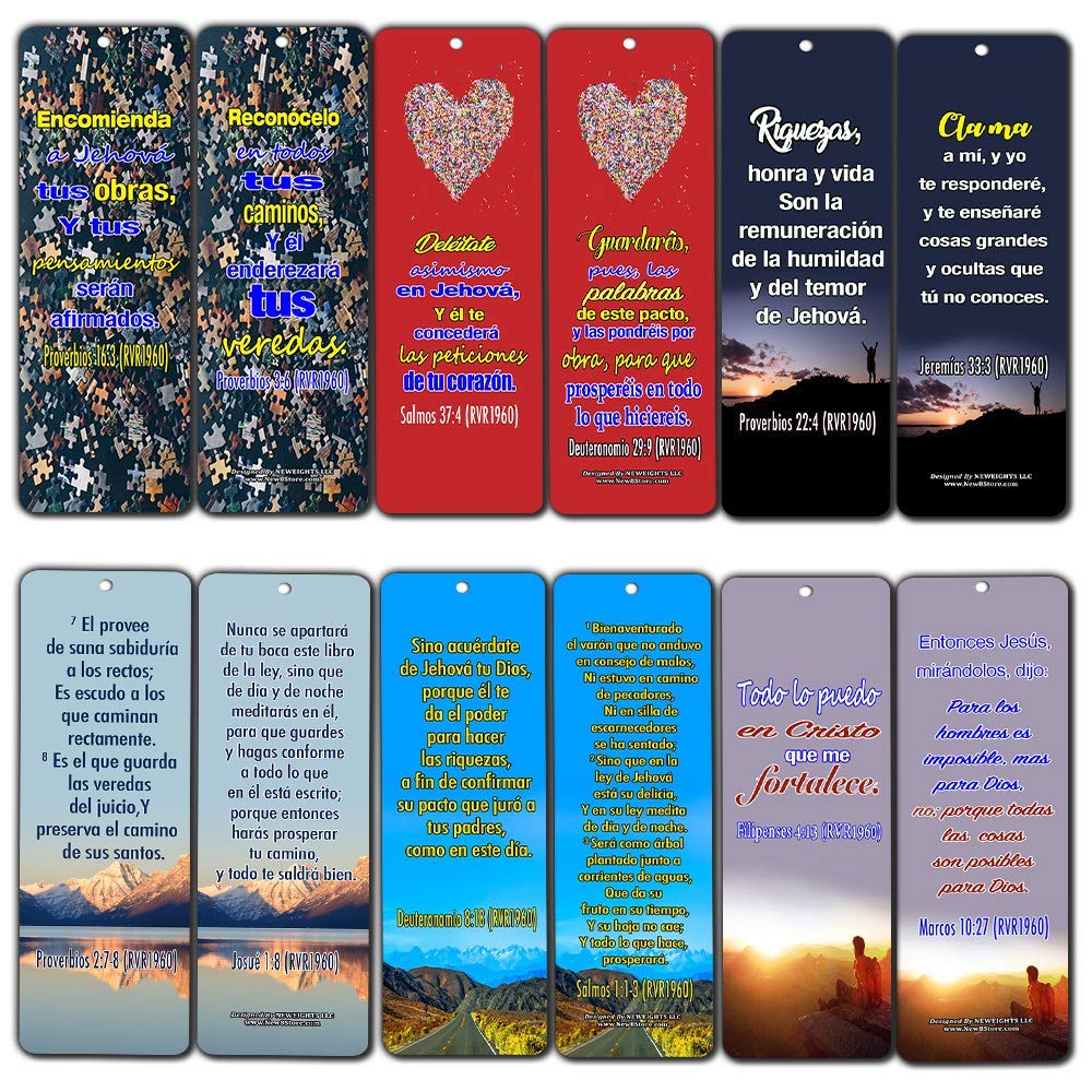 Spanish Success Bible Verses Bookmarks (RVR1960)