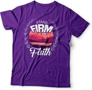 Stand Firm in the Faith T-shirt Purple-4XLarge