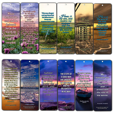 KJV Scriptures Bookmarks - Rewards for Obeying God