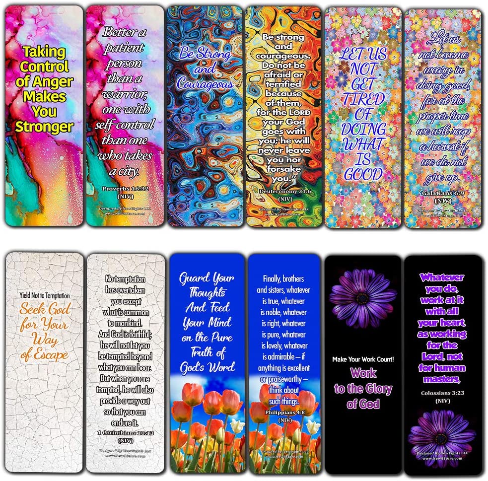 Scriptures Bookmarks for Teens (60 Pack) - Perfect Giveaways for Sunday School For Teens