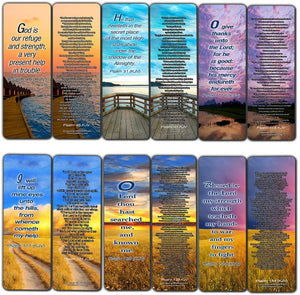 Psalm Bookmarks Cards (60-Pack) - Christian NIV Version Bible Scripture Prayer Cards - Psalm 46, Psalm 91, Psalm 118, Psalm 121, Psalm 139, Psalm 144