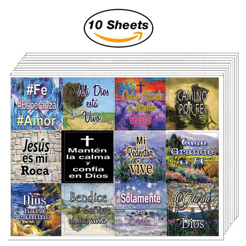 Spanish How Great is Our God Stickers (10 Sheets) - Great Stocking Stuffer for Men and Women