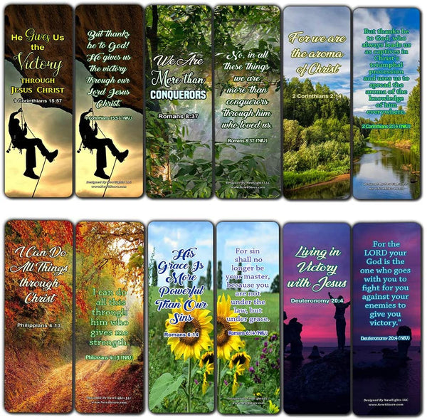 Bible Verses about Victory NIV Bookmarks (30 Pack) - Handy Christian Daily Reminder