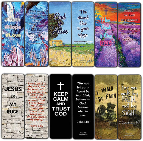 Scripture Bible Verses Bookmarks (60 Pack) - Perfect Gift away for Sunday Schools