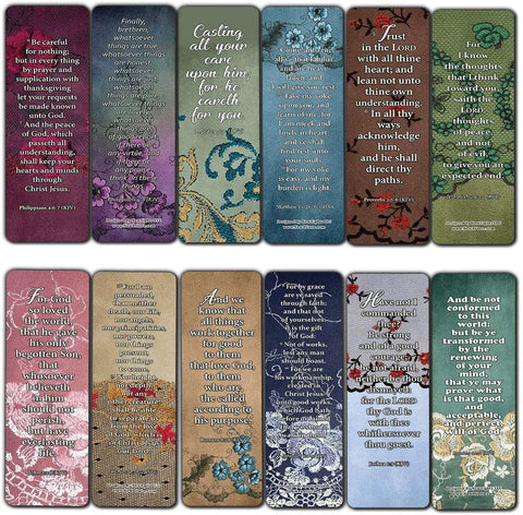 Vintage Favorite KJV Scriptures Bookmarks for Women (60-Pack) - Great Giveaways for Ministries and Sunday Schools