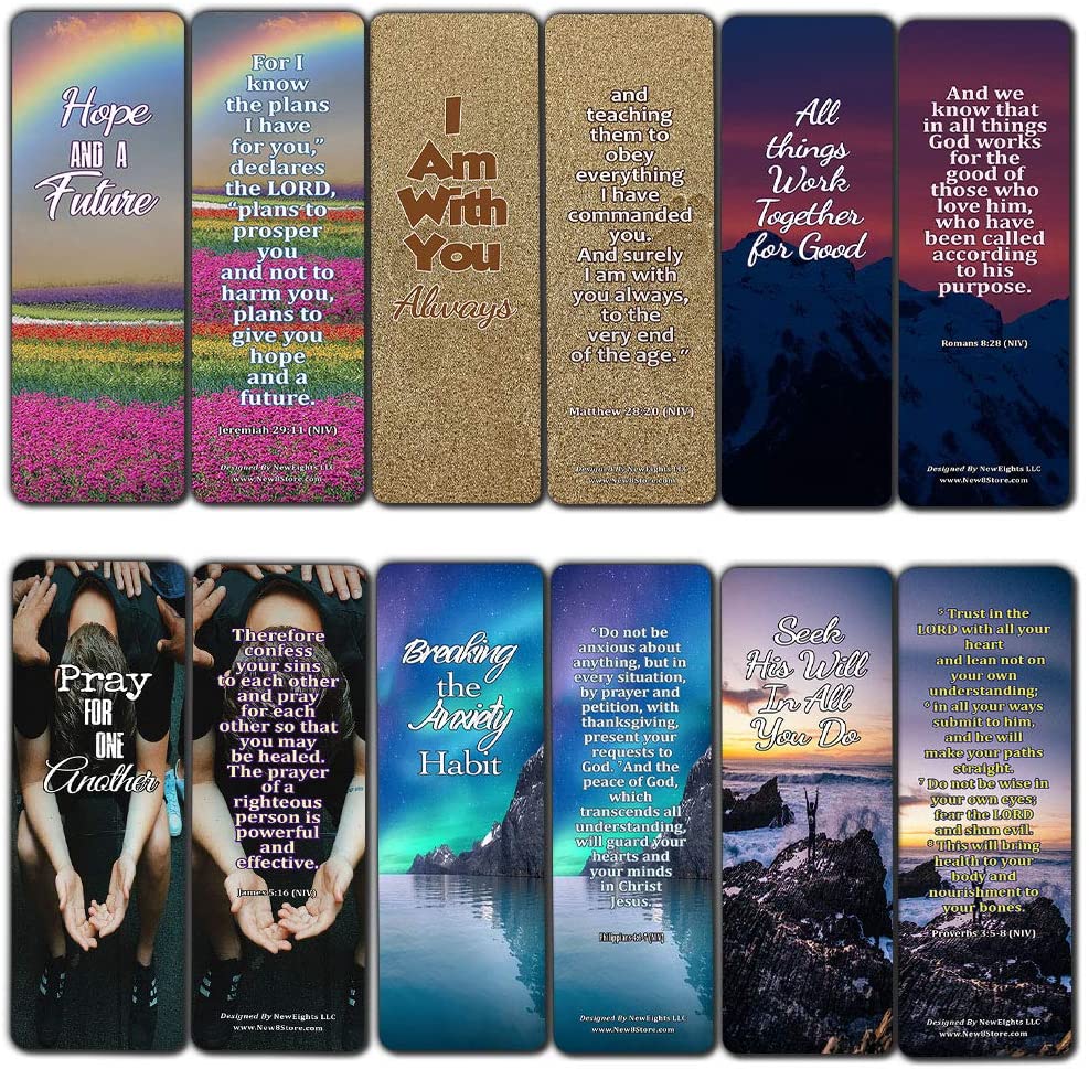 Bible Verses Bookmarks For Those Dealing With Disappointment (60 Pack) - Perfect Giftaway for Sunday School and Ministries