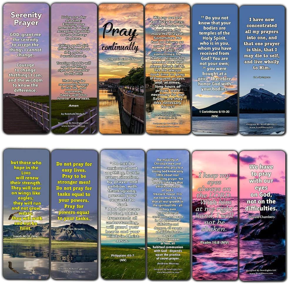 The Serenity Prayer Bookmarks (60 Pack) - Serenity Prayers that are Simple and Easy to Memorize