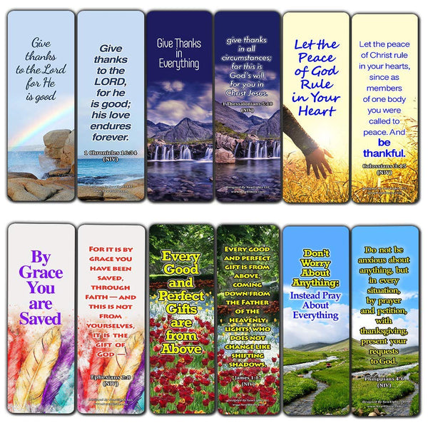 Thankful Bible Verses Bookmarks