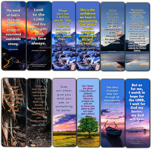 Prayer Quotes Bookmarks (60 Pack) - Prayer Quotes that are Simple and Easy to Memorize