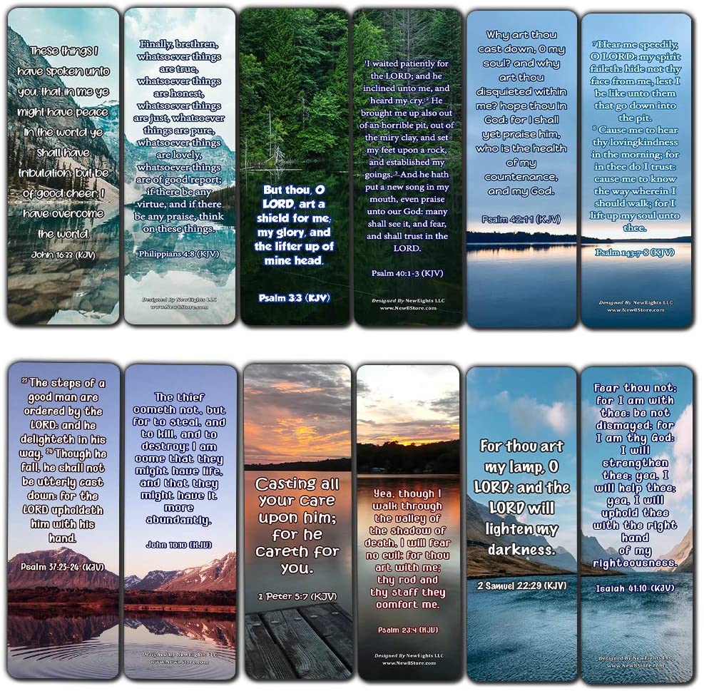 KJV Encouraging Scriptures for Those Overcoming Depression Bookmarks (60-Pack)