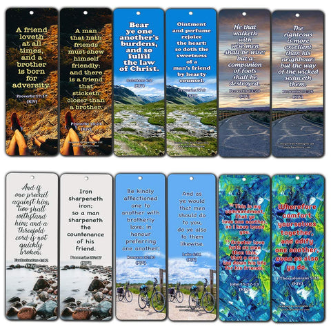 Scriptures Bookmarks - Friendship Bookmarks (KJV)