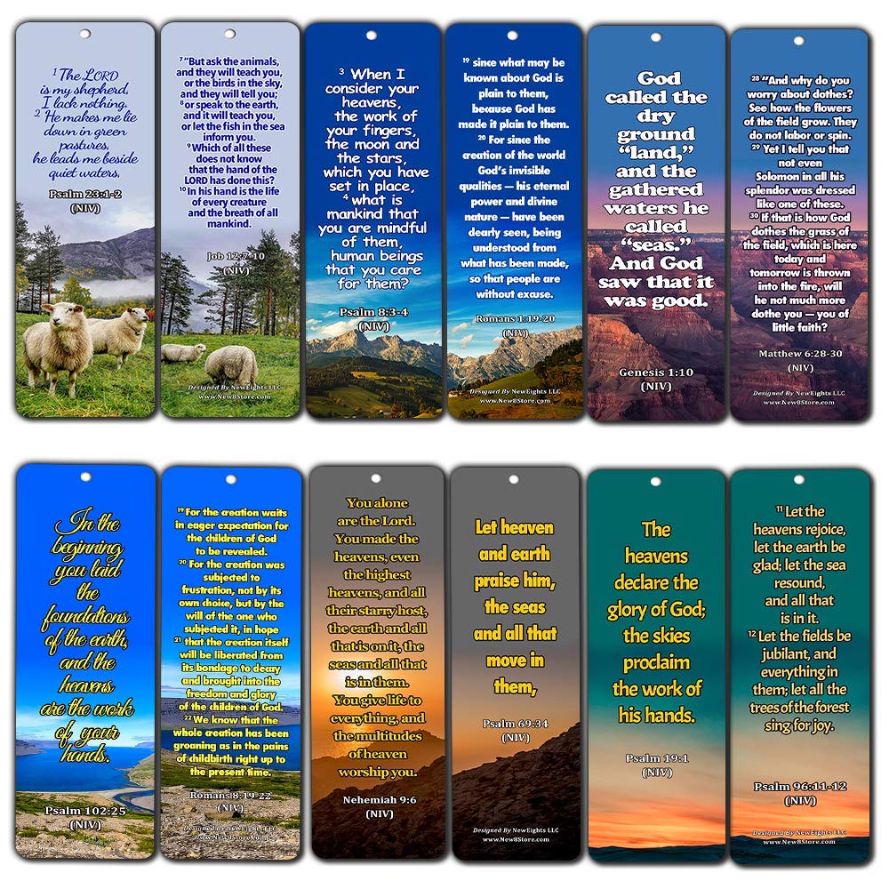 Bible Scriptures about God's Creation Bookmarks