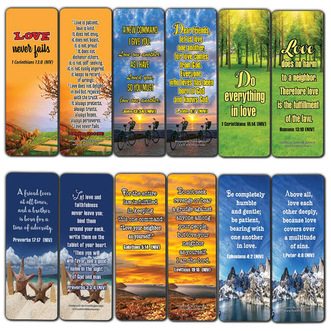 Christian Bookmarks Cards - Love One Another