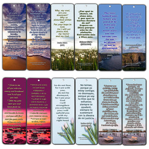 Bilingual Encouraging Bible Verses Bookmarks - Overcome Depression