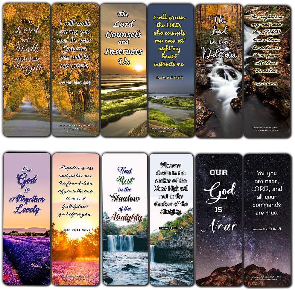 Religious Scriptures about Walking with God Bookmarks (30 Pack) - Handy Reminder Walking By Faith