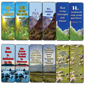 Christian Bookmarks Psalm 23 The Lord is My Shepherd (30-Pack)- KJV Almighty God Inspirational Favorite Bible Verses