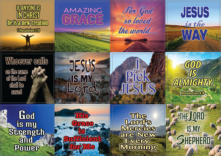 Christian Bible Verses Scriptures Quotes Stickers (10 Sheets) – Great gift give away for Journal Planner Sticky Notes Scrapbooking (Almighty God)