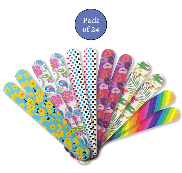 New8Beauty Nail Files Emery Board - Nail Spa Party Favors Supplies (36-Pack)