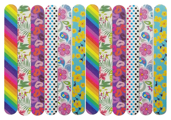 New8Beauty Nail Files Emery Board - Nail Spa Party Favors Supplies (36-Pack)