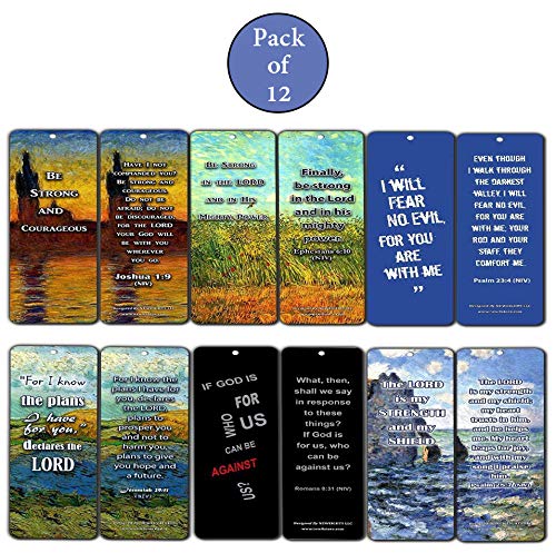 Christian Bible Bookmarks - Be Strong NIV (12-Pack) - Awesome Stuffing Stocker for Ministry