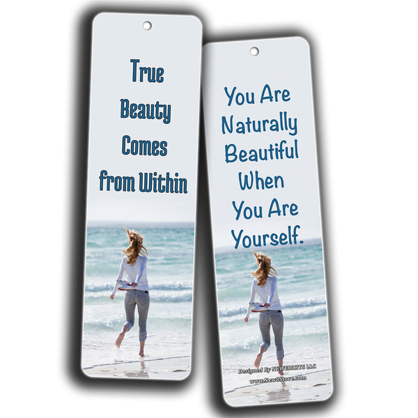 Bookmarks Cards for Women (12 Pack) - Encouragement Gifts for Mom, Wife, Best Friend - Stocking Stuffers for New Year Holiday Birthday Christmas