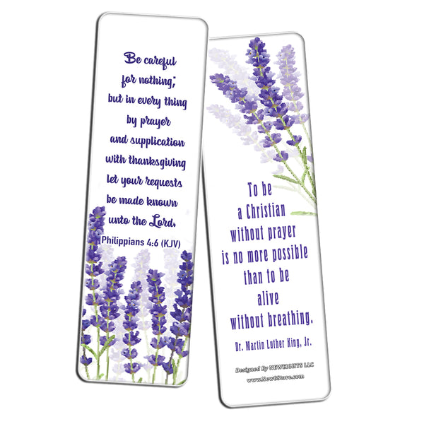 Christian Prayer Inspirational Bookmarks Cards KJV (60-Pack) - The Lord's Prayer King James Version- Prayer Cards for Prayer Journal Book - Bible - Powerful War Room Decor